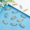 ARRICRAFT 12Pcs 2 Colors Brass Micro Pave Clear Glass Connector Charms FIND-AR0002-40-5