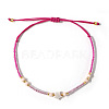 Adjustable Glass Seed Beads Braided Bead Bracelets IF7120-8-1