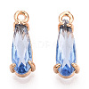 Faceted Glass Pendants GLAA-T010-004D-1