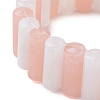 Two Tone Acrylic Column Beaded Stretch Bracelets for Women BJEW-JB10645-01-3