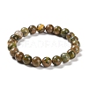 Natural Rhyolite Jasper Stretch Beaded Bracelets G-A185-01S-5
