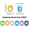 20Pcs UV Plating Opaque Acrylic European Beads OACR-TADJ0001-16O-3
