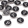 Platinum Plated Alloy Charms LS-ENAM-S118-02P-P-4