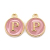 Golden Plated Alloy Enamel Charms ENAM-S118-07P-1