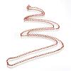 Iron Rolo Chains Necklace Making MAK-R015-45cm-R-2