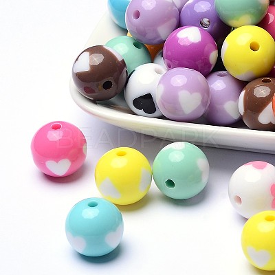 Opaque Acrylic Beads YPL454-1