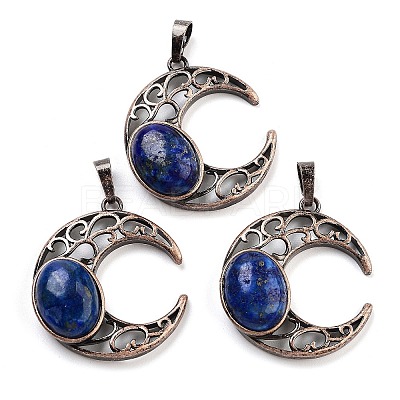 Dyed Natural Lapis Lazuli Pendants G-L602-01R-13-1