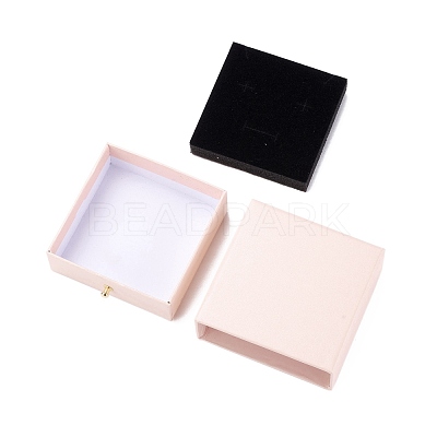 Square Paper Drawer Jewelry Set Box CON-C011-03B-05-1