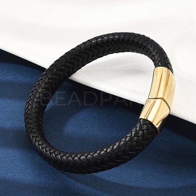 Braided Microfiber Leather Cord Bracelets for Women Men BJEW-D304-05G-02-1
