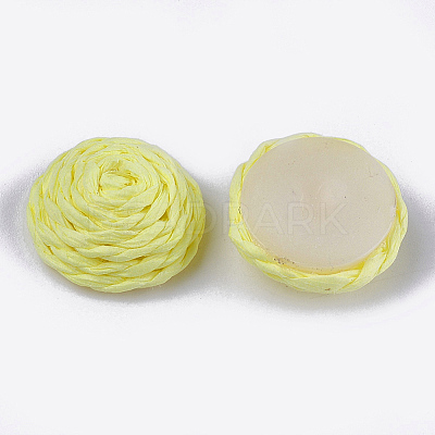 Handmade Paper Woven Cabochons WOVE-T008-01D-1