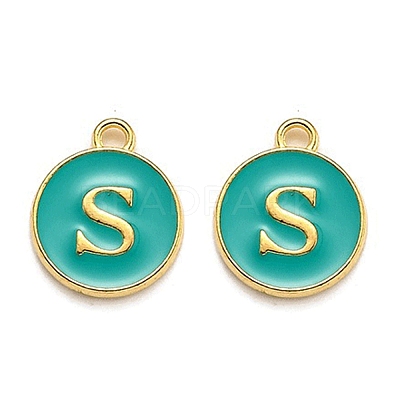 Golden Plated Alloy Enamel Charms LS-ENAM-Q437-15S-1