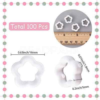 100Pcs Opaque Acrylic Beads MACR-SC0002-25-1