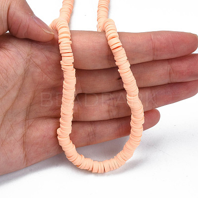 Handmade Polymer Clay Beads Strands CLAY-R089-6mm-033-1