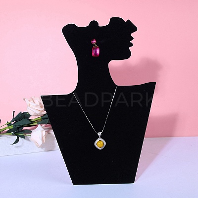 Cardboard Covered with Velvet Necklace & Earring Display Stands ODIS-Q041-04A-01-1