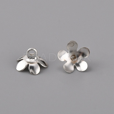 Brass Bead Cap Pendant Bails KK-WH0044-54S-1
