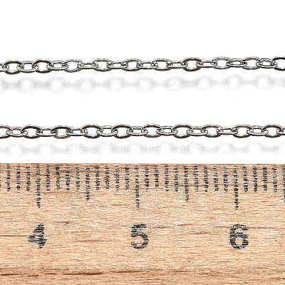 Non-Tarnish 304 Stainless Steel Cable Chain Necklace STAS-T040-PJ204-40-1