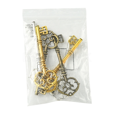 6Pcs 3 Colors Tibetan Style Zinc Alloy Big Pendants FIND-FS0002-55-1