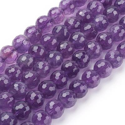 Natural Amethyst Beads Strands X-G-C073-8mm-3-1