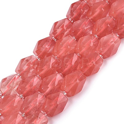 Cherry Quartz Glass Beads Strands G-Q608-11J-1