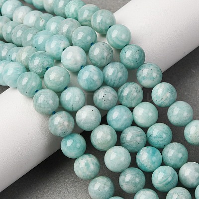 Natural Amazonite Beads Strands G-K068-03-8mmA-1