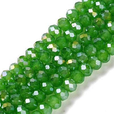 Baking Electroplate Glass Beads Strands DGLA-A039-J6MM-B11-1