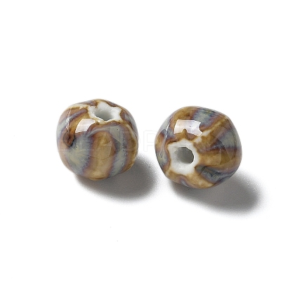 Vintage Porcelain Pumpkin Beads PORC-L080-H20-1