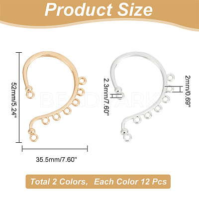 24Pcs 2 Colors Alloy Ear Cuff Findings FIND-HY0002-79-1