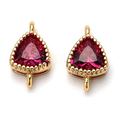 Real 18K Gold Plated Brass Micro Pave Cubic Zirconia Links Connectors ZIRC-L100-006G-1