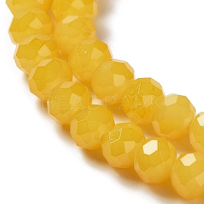 Baking Paint Imitation Jade Glass Bead Strands LS-DGLA-A034-J6MM-A30-1