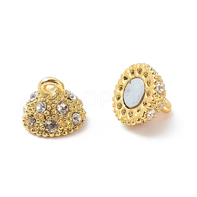 Alloy Rhinestone Magnetic Clasps with Loops RB-H116-2-M-1