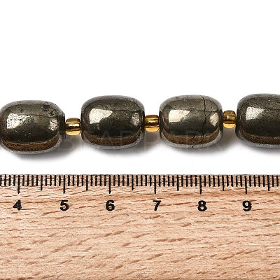 Natural Pyrite Beads Strands G-Z131-D01-02-1