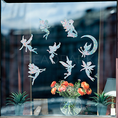 Waterproof PVC Colored Laser Stained Window Film Adhesive Stickers DIY-WH0256-023-1