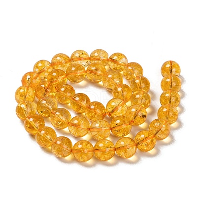 Natural Citrine Beads Strands LS-G-E326-10mm-01-1