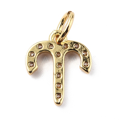Brass Micro Pave Cubic Zirconia Charms ZIRC-F131-16G-10-1