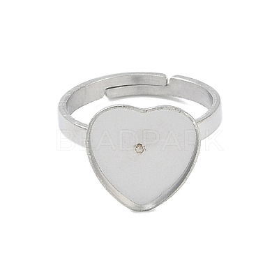 Non-Tarnish 304 Stainless Steel Adjustable Ring Components STAS-Z064-05P-01-1