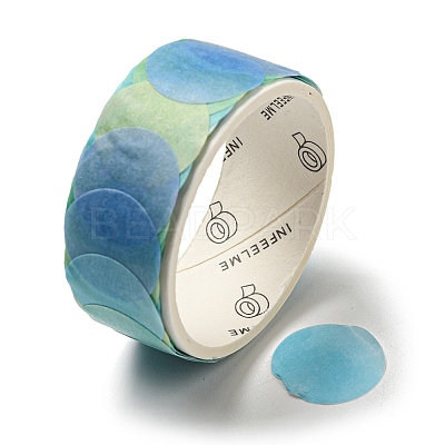 Round Adhesive Decorative Paper Tapes DIY-M052-01H-1