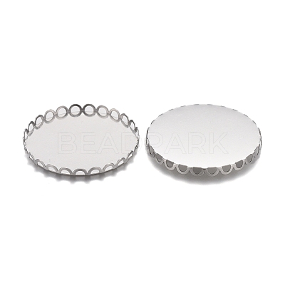 Tarnish Resistant 304 Stainless Steel Cabochon Settings STAS-P249-16B-P-1