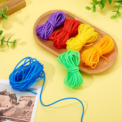 30M 6 Colors Hollow Pipe PVC Tubular Synthetic Rubber Cord RCOR-TA0001-15-1
