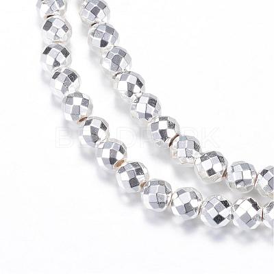 Electroplate Non-magnetic Synthetic Hematite Bead Strands G-Q465-16S-1