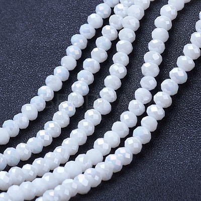 Electroplate Glass Beads Strands EGLA-A034-P8mm-B18-1