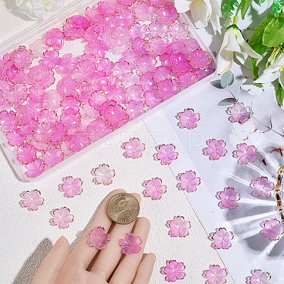 180Pcs Acrylic Bead Caps OACR-PA0001-37A-1