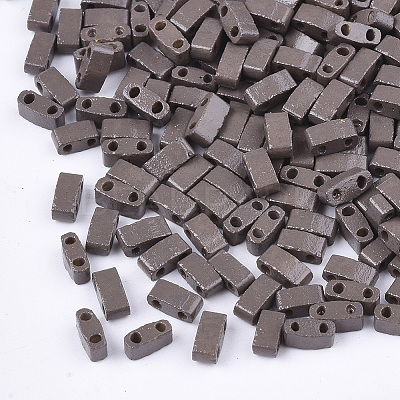 2-Hole Baking Paint Glass Seed Beads LS-SEED-S023-17B-17-1