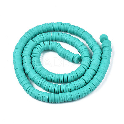 Handmade Polymer Clay Beads Strands CLAY-R089-6mm-031-1