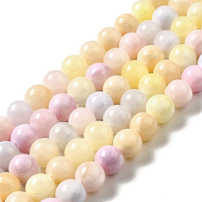 Natural Green Jade Beads Strands G-G757-03-4mm-1