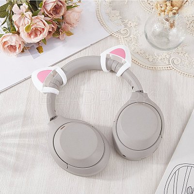 1 Pair Silicone Cat Ear Headphones Decorations DIY-CP0013-62A-1