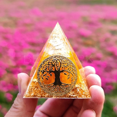 Orgonite Pyramid Resin Energy Generators DJEW-PW0012-023B-1