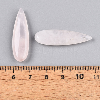 Natural Rose Quartz Pendants G-N348-02C-1