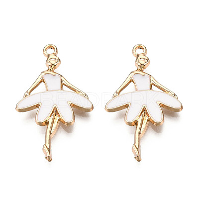Light Gold Plated Alloy Pendants ENAM-T009-18D-1