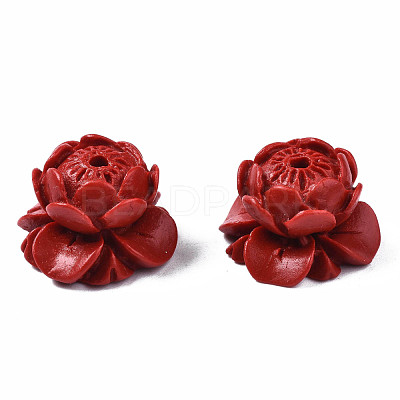 Lotus Cinnabar Beads X-CARL-Q004-83-1