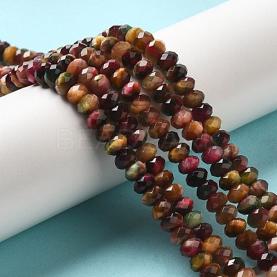Natural Rainbow Tiger Eye Beads Strands G-NH0002-D03-02-1